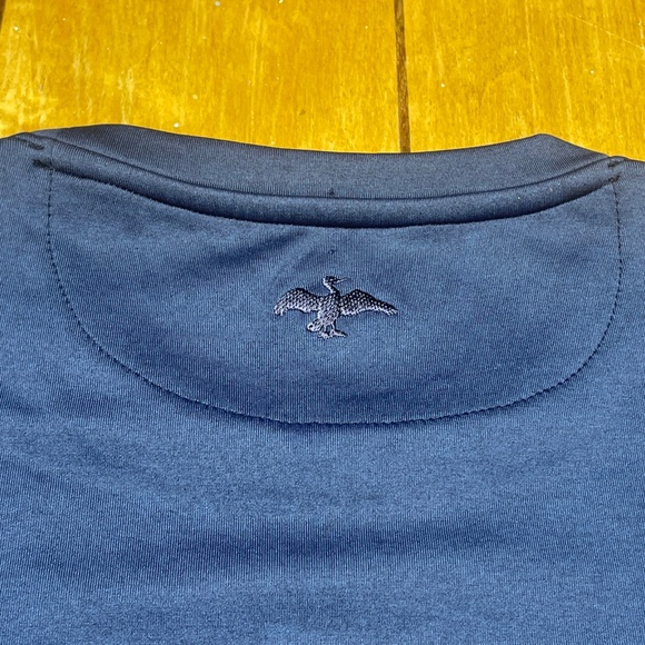 Harlestons Performance Crew Long Sleeve Shirt Color Blue Size Large Tailored Fit - Picture 15 of 16